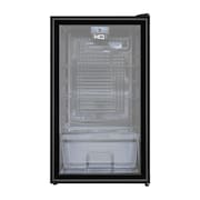 Frigobar Expositor Vertical HQ Vidro Duplo 95 Litros Preto HQ-95FBPV 127V