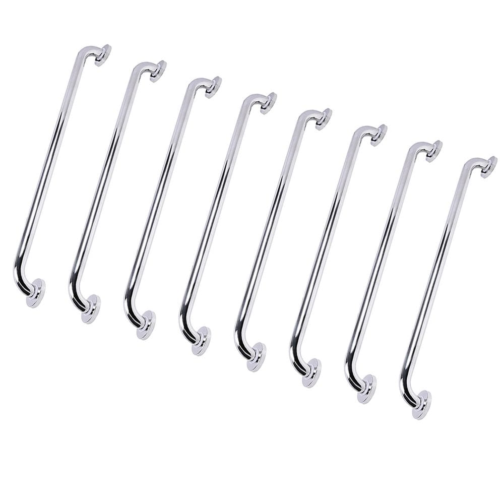 Barra de Apoio 70cm Inox Kit 8 Unidades Gestante Idoso Criança Banheiro Box Suporte Segurança Deficiente Proteçao Resistente Corrimao