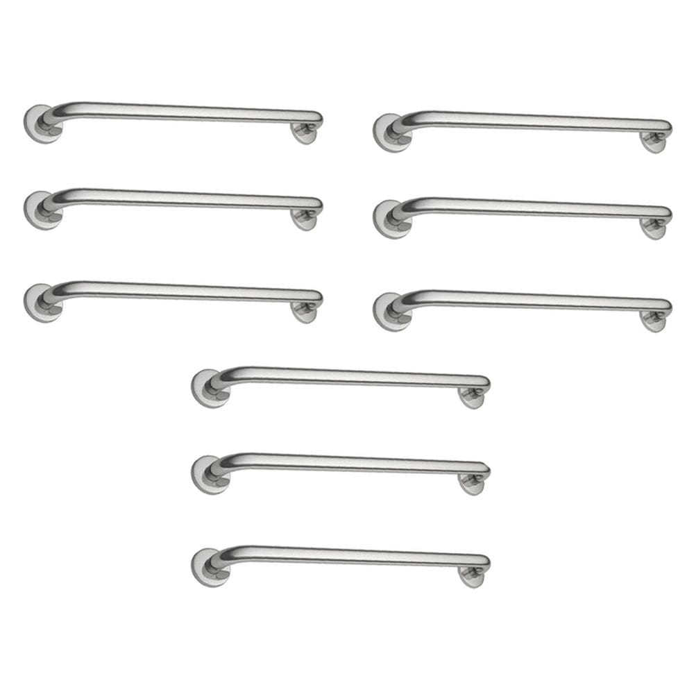 Barra de Apoio 70cm Inox Kit 9 Unidades Idoso Gestante Deficiente Casa Banheiro Box Resistente Segurança Proteçao Acessibilidade Suporte