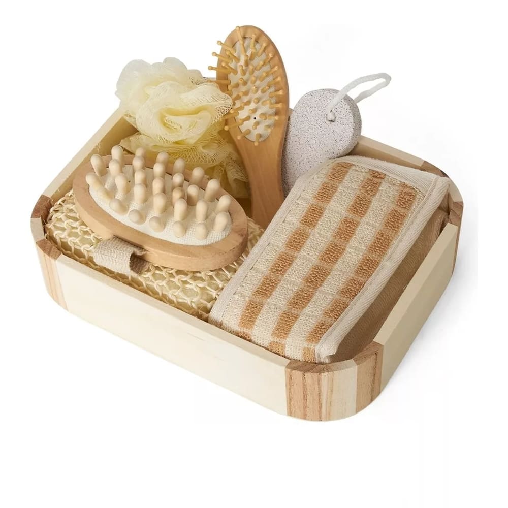 Kit Banho Spa Cuidados Pessoais Limpeza Esfoliação e Frescor 6 pçs