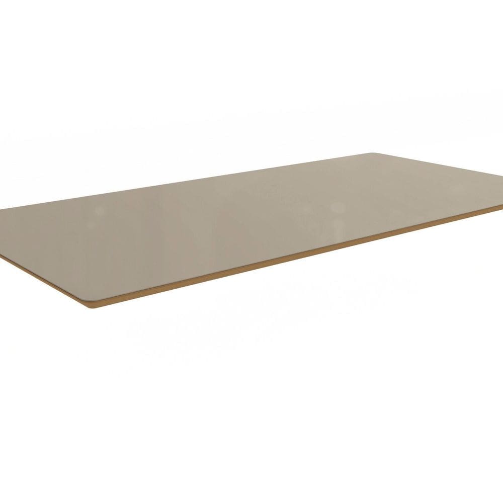 Tampo para Mesa de Jantar 2000x1000 de Madeira com Vidro Freijo/Bronze