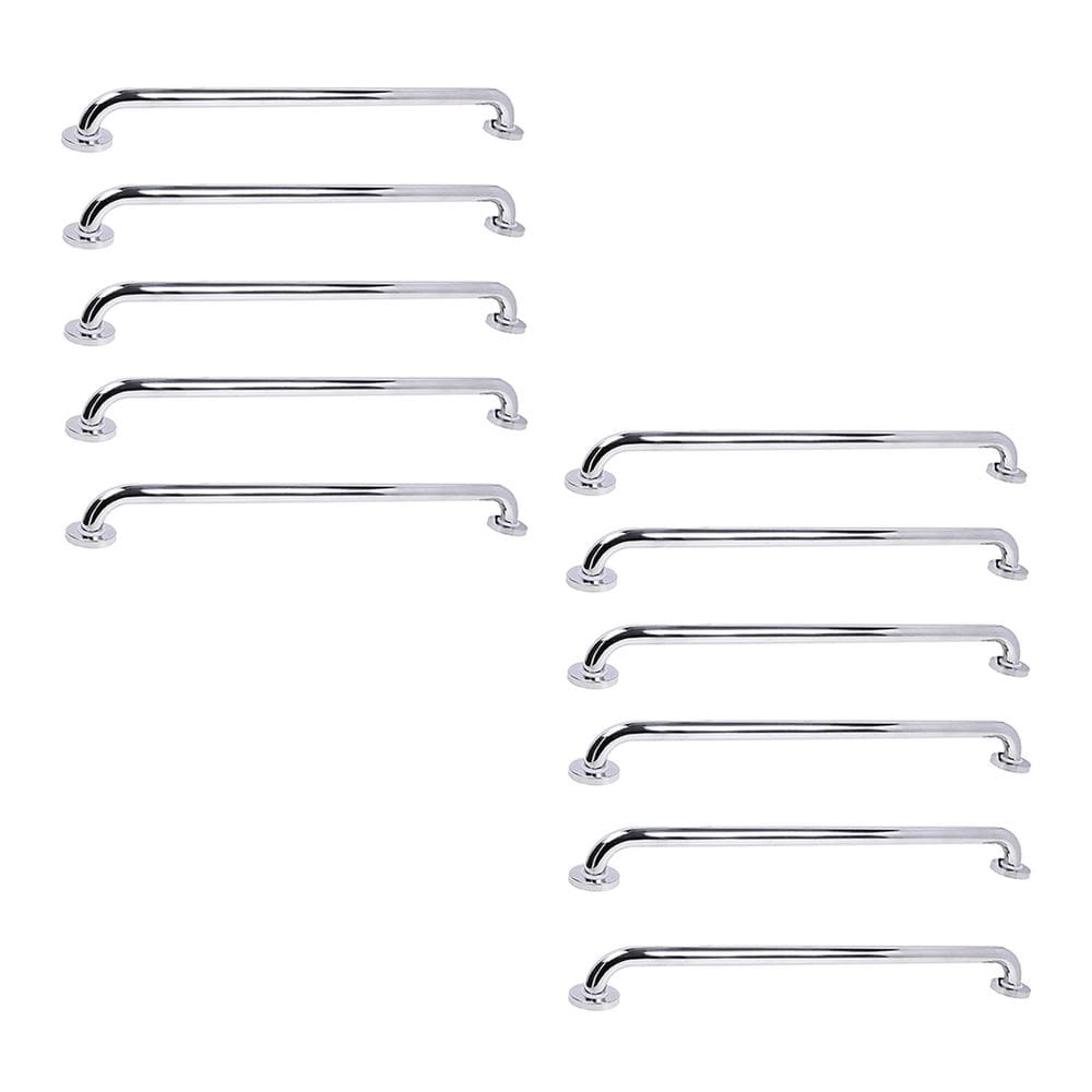 Barra de Apoio 70cm Inox Kit 11 Unidades Acessibilidade Banheiro Box Deficiente Idoso Gestante Cadeirante Suporte Anti Queda Varanda Casa Proteçao