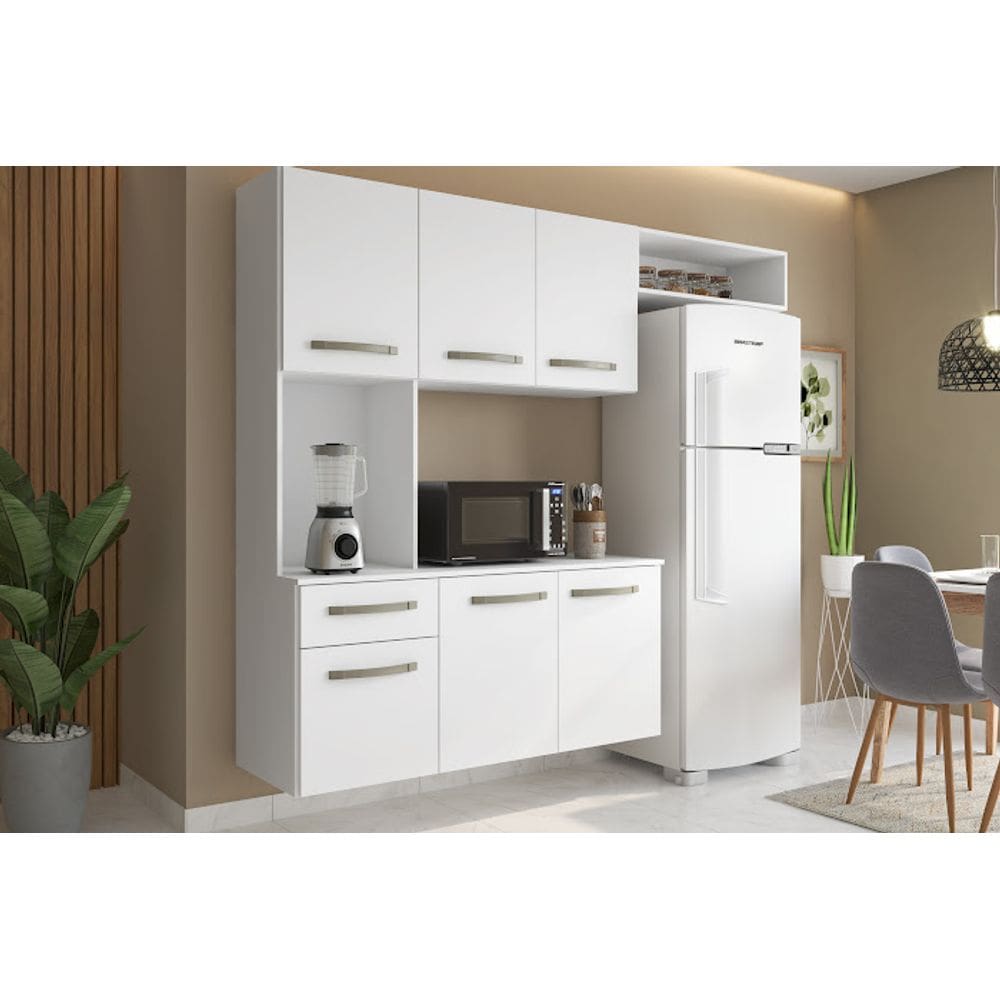 Armário de Cozinha Suspenso Compacto Branco