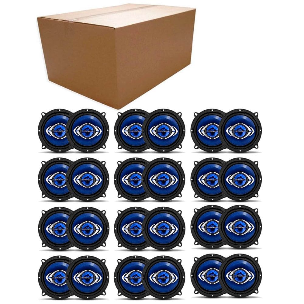 Kit 12 Pares Alto Falante Hurricane Quadraxial CM5 5\" Polegadas 130W (Par)