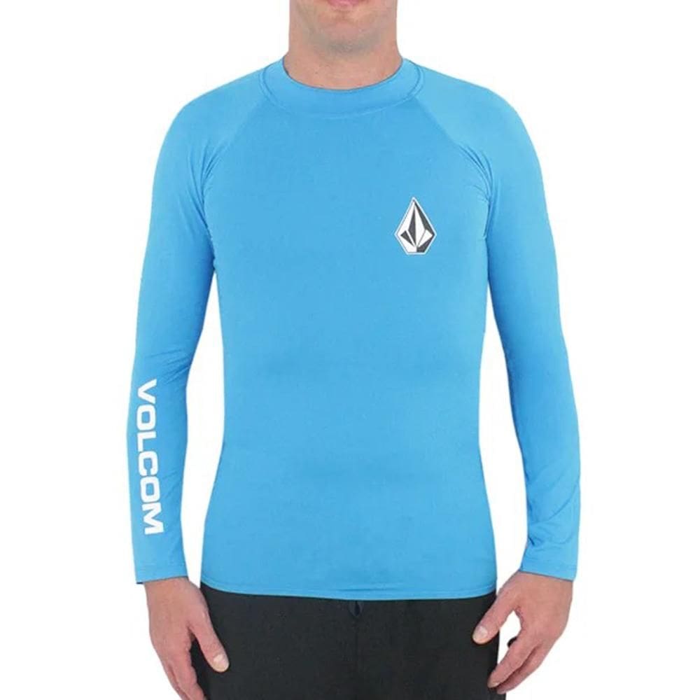 Lycra Volcom Manga Longa Lido Solid SM25 Masculina Azul