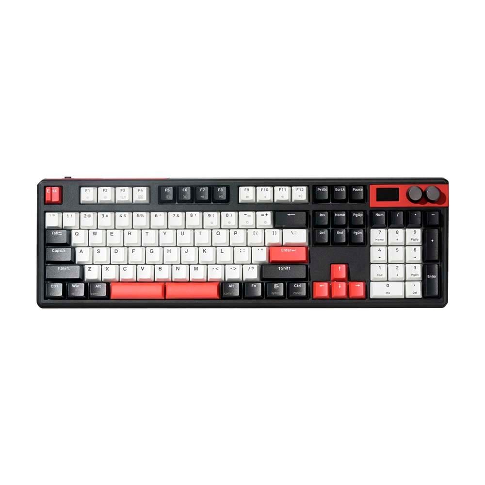 Teclado Gamer Skyloong Daybreak Gk104 8K Optical Rgb Usb Switch Silver Preto