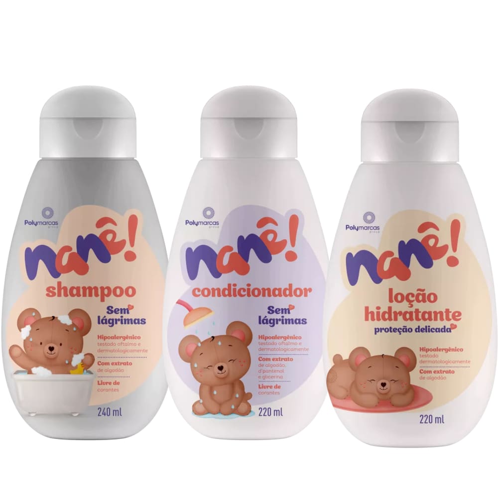 Kit Nanê Shampoo e Condicionador + Hidratante Corporal