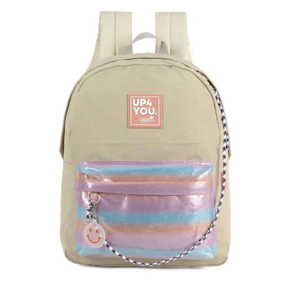 Mochila Up4you Larissa Manoela Luxcel Bege