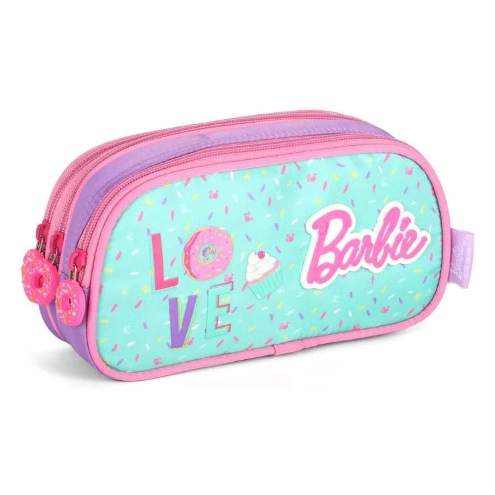 Estojo Escolar Triplo Barbie Turquesa Et47695bb
