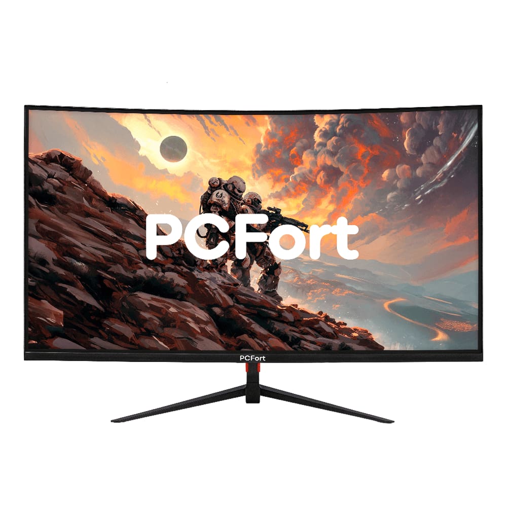 Monitor Gamer Curvo PCFort U27F100 27" 1ms 100Hz LED Full HD 100% sRGB HDMI VGA Preto