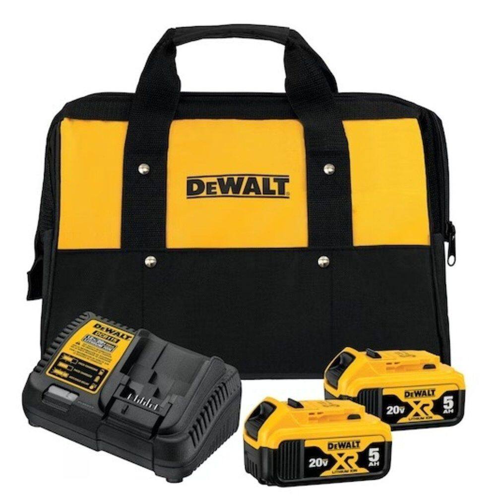 Kit 2 Baterias 5Ah 20v com Carregador + Bolsa DCB205C2K-BR DeWalt - Unica Unico