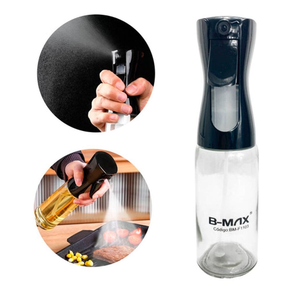 Spray Dosador Azeite E Vinagre Vidro Preto