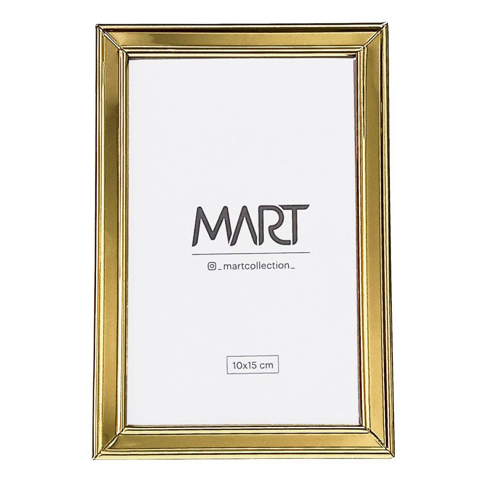 Porta-Retrato em Metal Liso Dourado 10x15