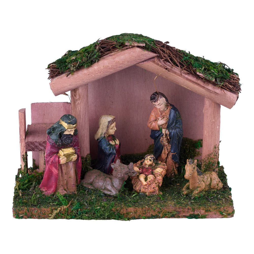 Presepio Cena Madeira 15x6,5x11,5cm Cv233407 Cazza