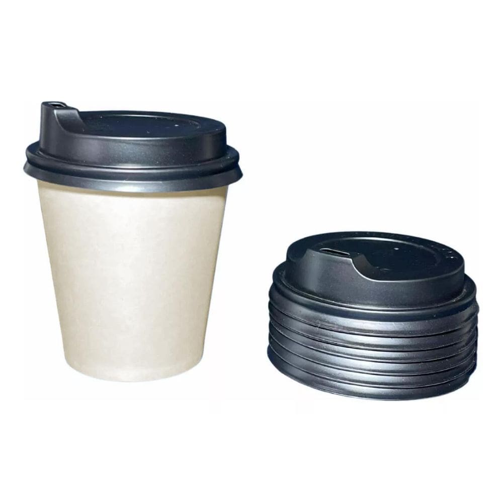 Copo Papel Branco 110Ml Tampa Biodegradável 100Un Térmico