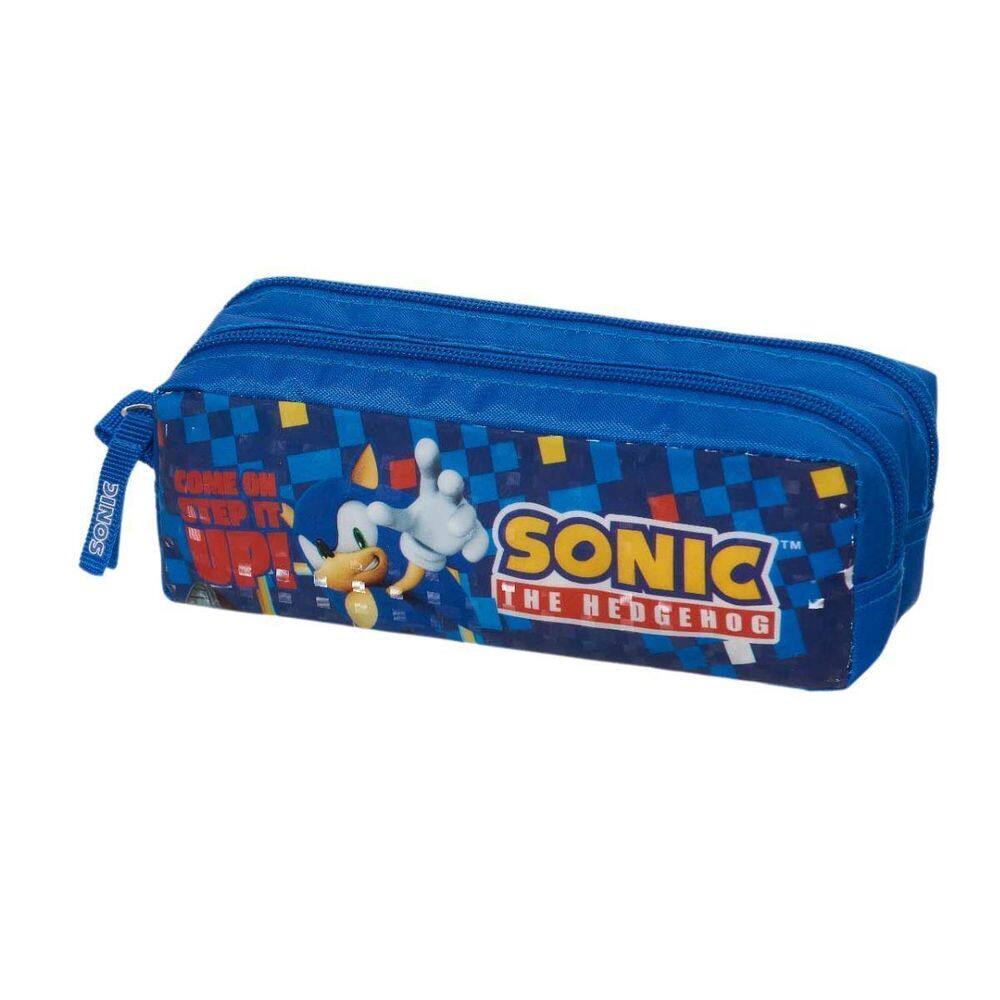 Estojo Duplo Sonic Escolar Necessaire Infantil Meninos