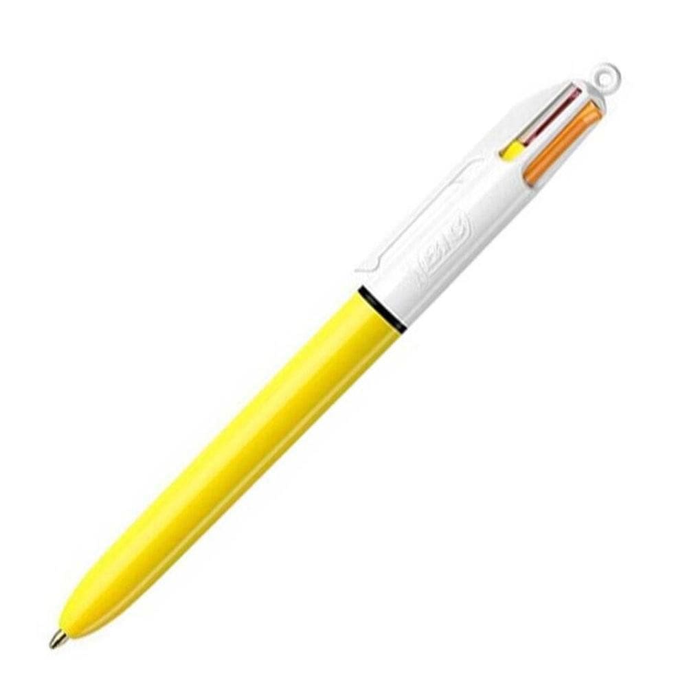 Caneta Esferográfica 4 Cores Corpo Amarelo 01 Unidade Bic