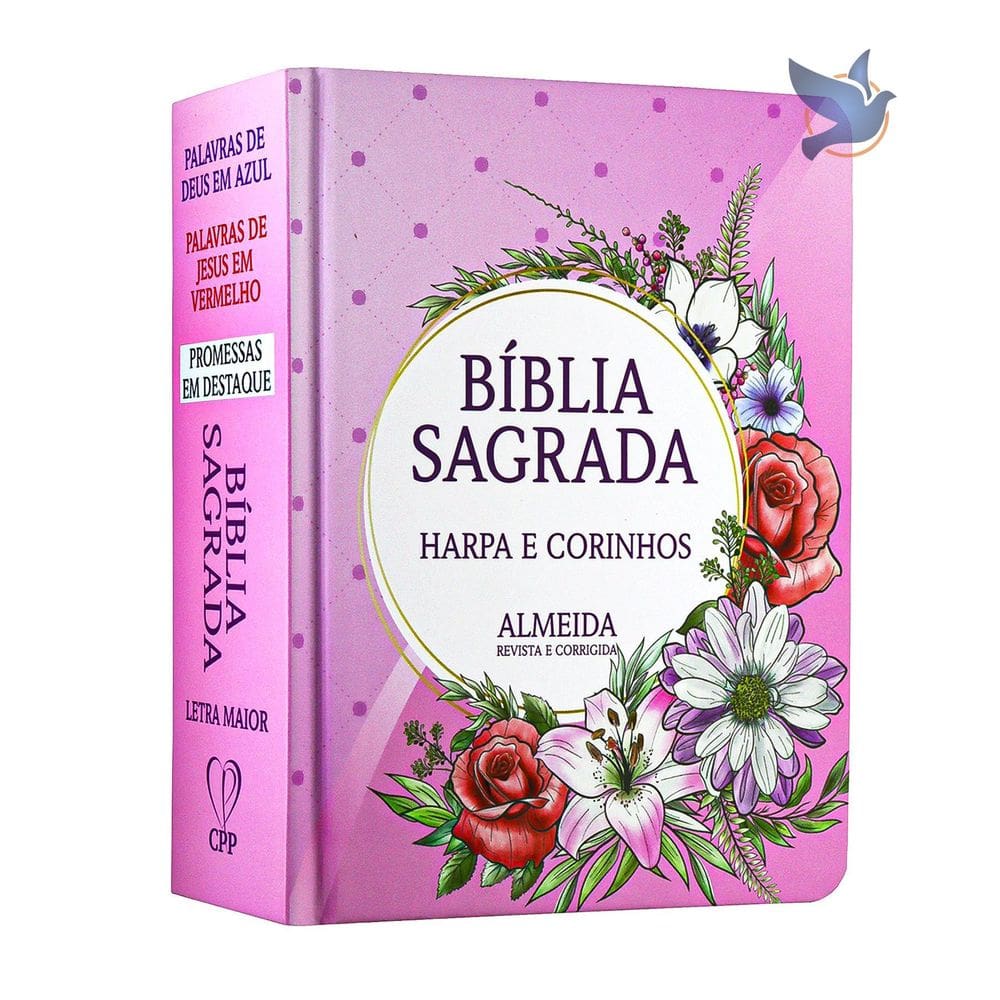 Bíblia Sagrada Pequena Arc Com Harpa Capa Dura Poá