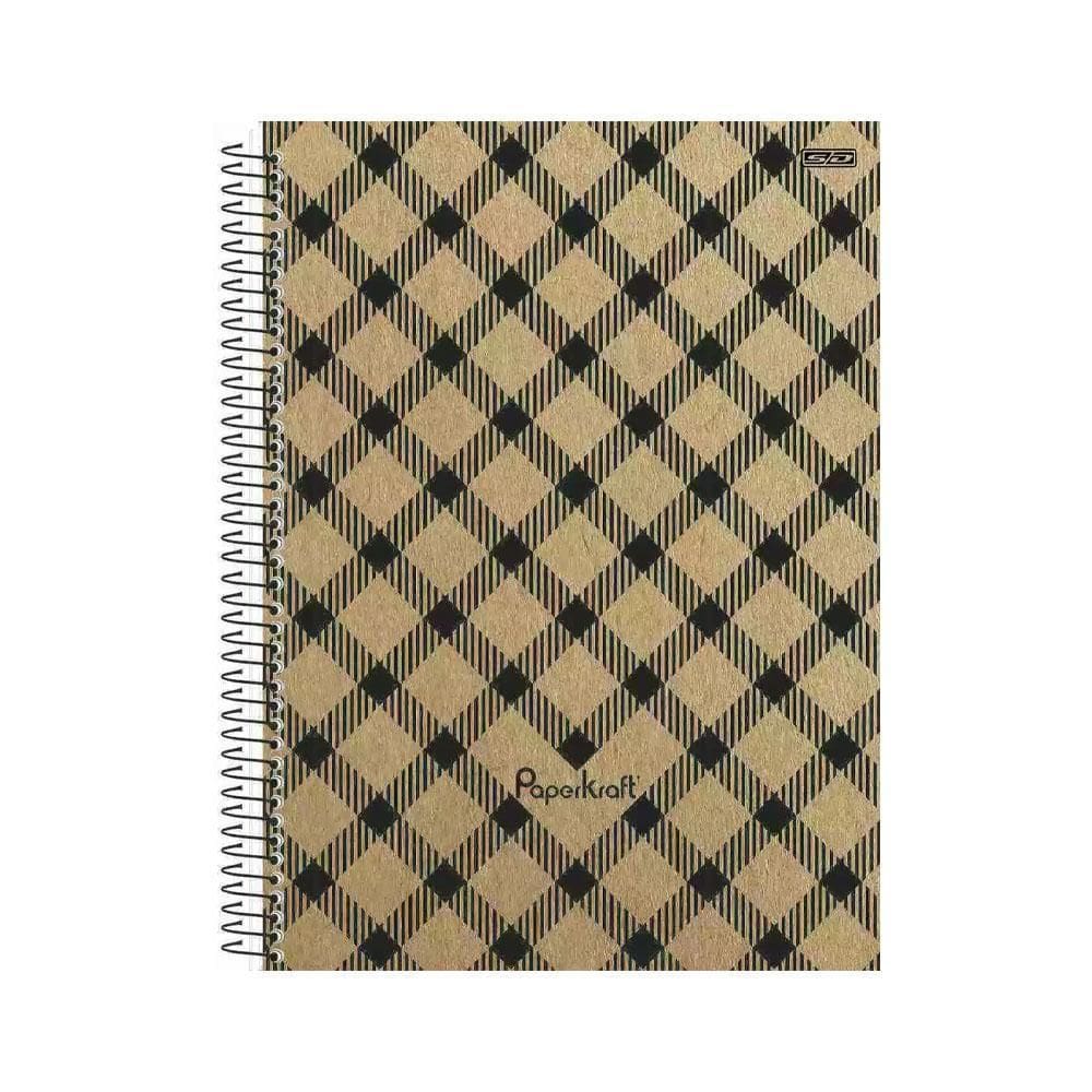 Caderno 10 Matérias Esp 160Fls Paperkraft Xadrez Sd