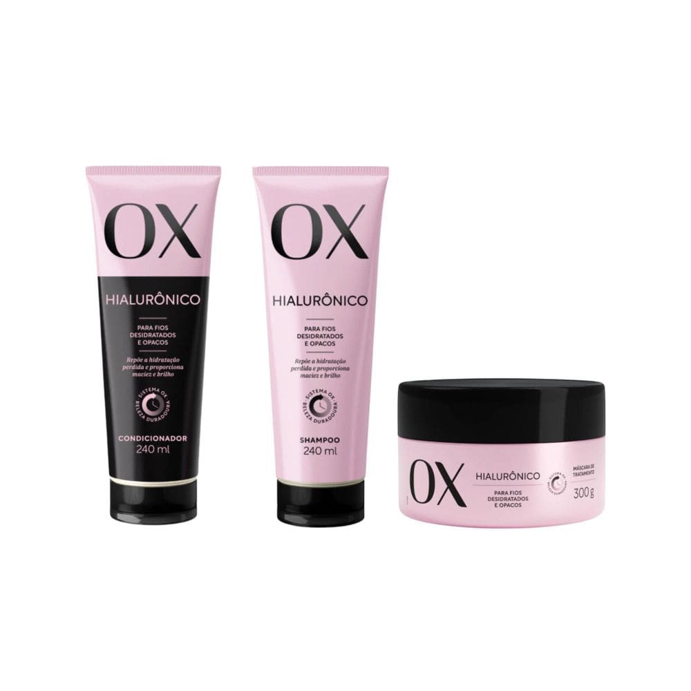 Kit Ox Hialuronico Cond 240Ml+Shampoo 240Ml +Mascara 300G