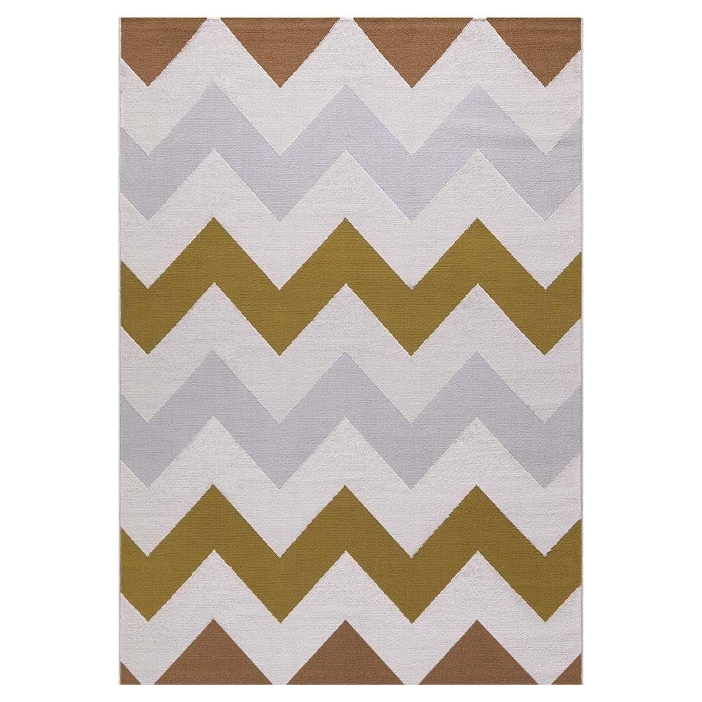 Tapete Para Sala Nilo 04 Bege E Caramelo 2,50x3,00m