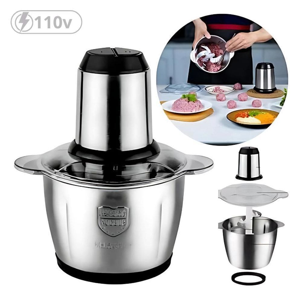 Picador E Moedor Carne Elétrico 2L 110V Legumes E Temperos