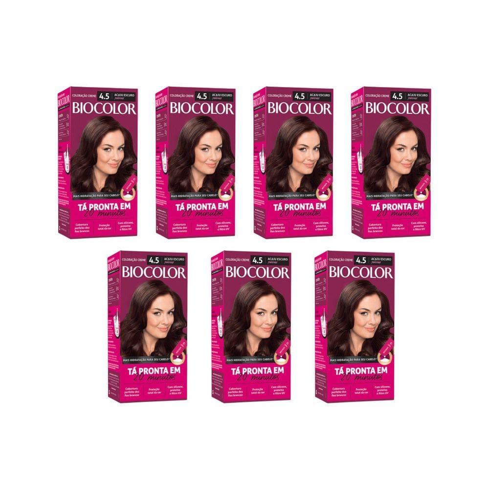 Coloraçao Biocolor Creme 4.5 Acaju Escuro Poderoso - 7Un