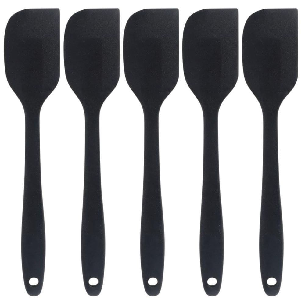 Espatula De Silicone Preta Grande Kit 05 Un