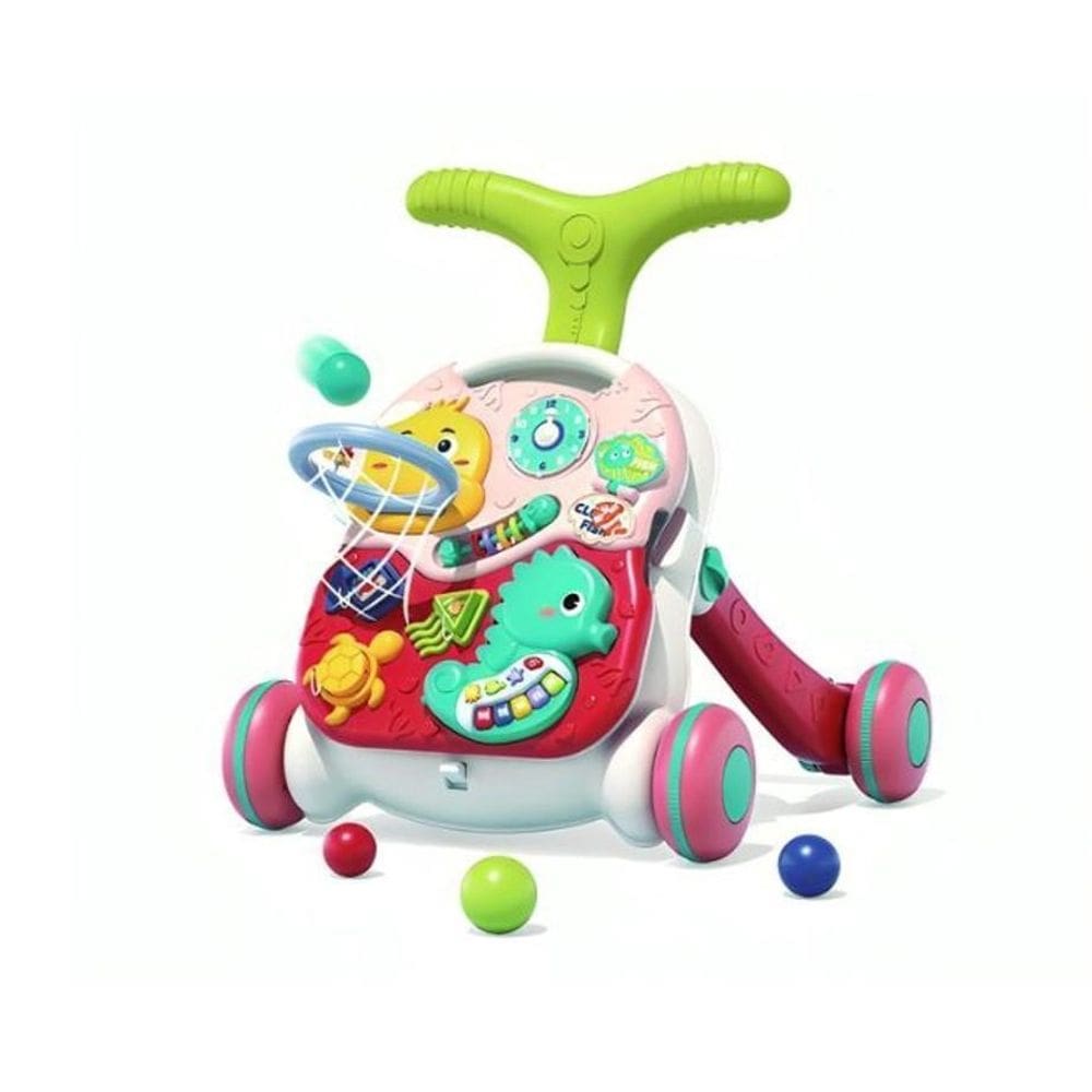 Andador Infantil Fundo Do Mar Bebê Verde E Rosa - Zippy Toys