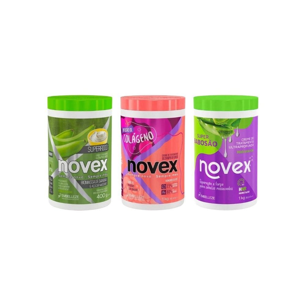 Kit Creme De Tratamento Novex Variados - C/3Un
