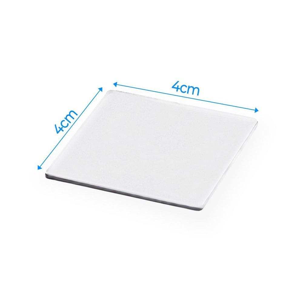 Base Acrílica Quadrada 4 X 4 Cm Transparente C/10