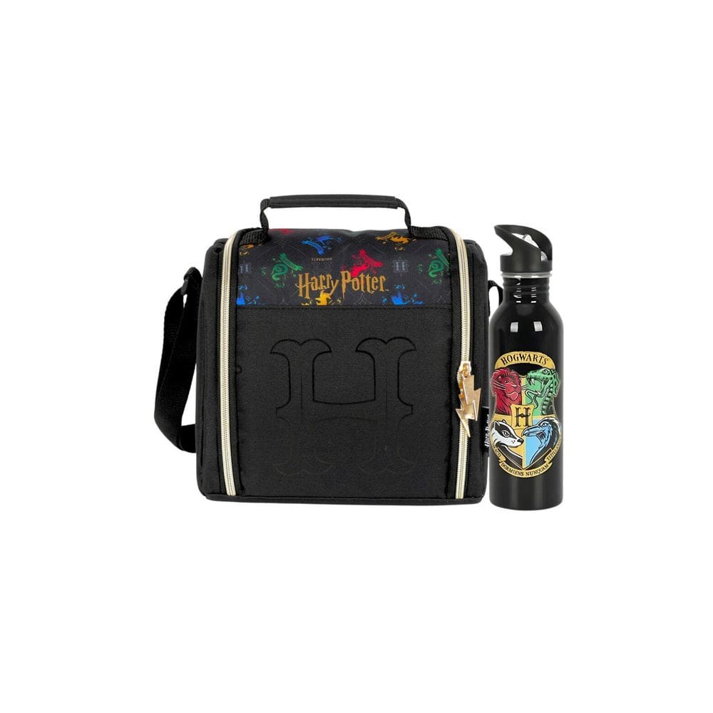 Kit Lancheira Térmica + Garrafa Harry Potter Premium Oficial