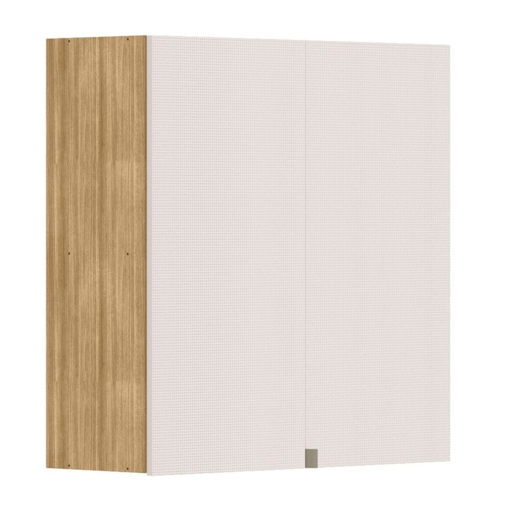 Armário de Cozinha Aéreo 80cm 2 Portas Minsk K02 Freijó/Soft - Mpozenato