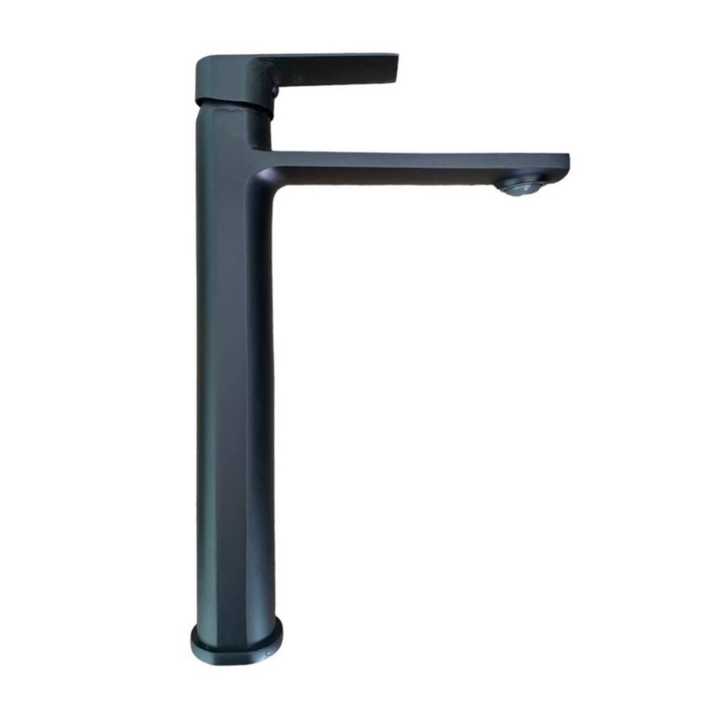 Misturador Monocomando Lavatório Bica Slim Alta Black Preto