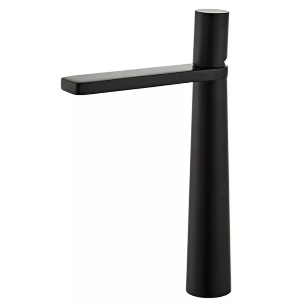 Torneira Misturador Monocomando Lavabo Alta Preta Metal Luxo