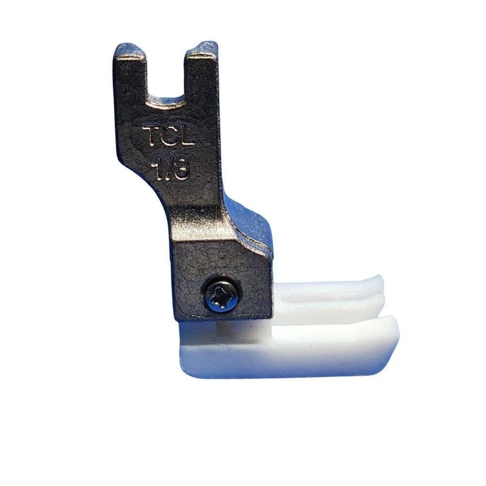 Pé Calcador De Teflon Pesponto Compensado Para Maquina Reta Industrial Lado Esquerdo 3mm Tcl-1/8e