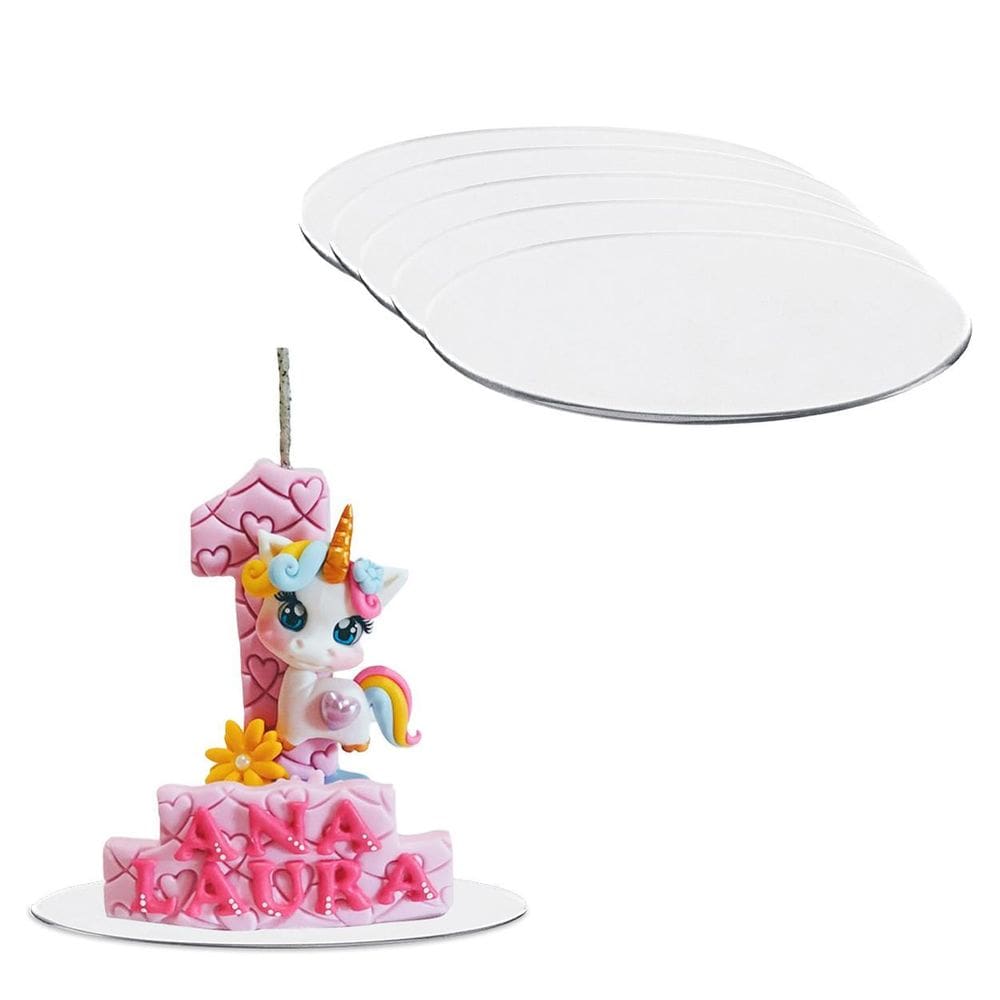 Base Acrilica Oval 5 X 8Cm Transparente C/6