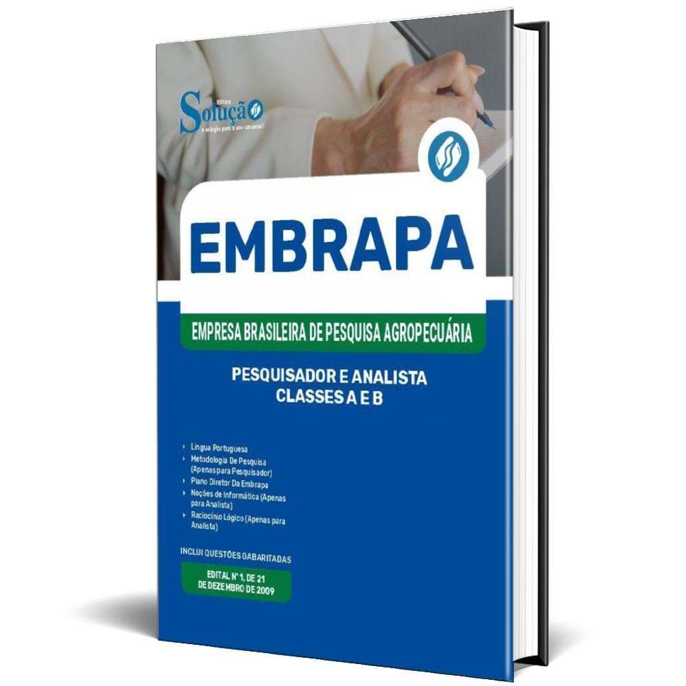 Apostila Embrapa 2025 - Pesquisador E Analista Classes A E B