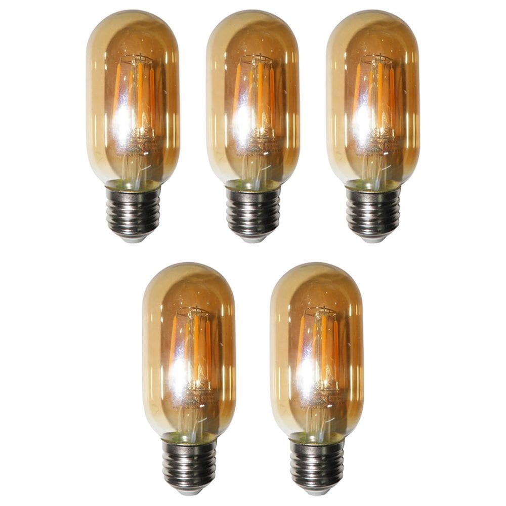 Lampada de Led Multi Filamento Kit 5 unidades Bivolt 30W Iluminaçao Retro Vintage Decoraçao Lustre Pendente Casa Jardim
