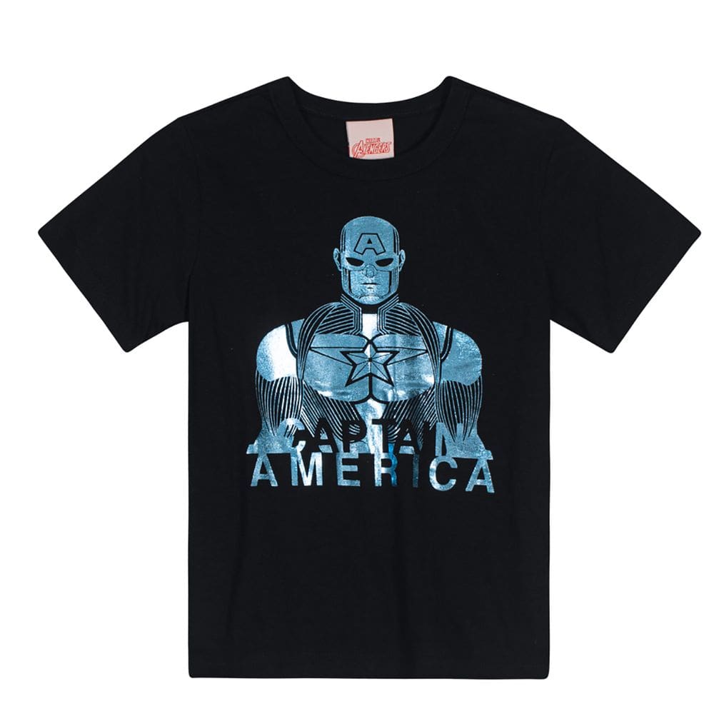 Camiseta estampada Infantil menino Licenciados Brandili Preto