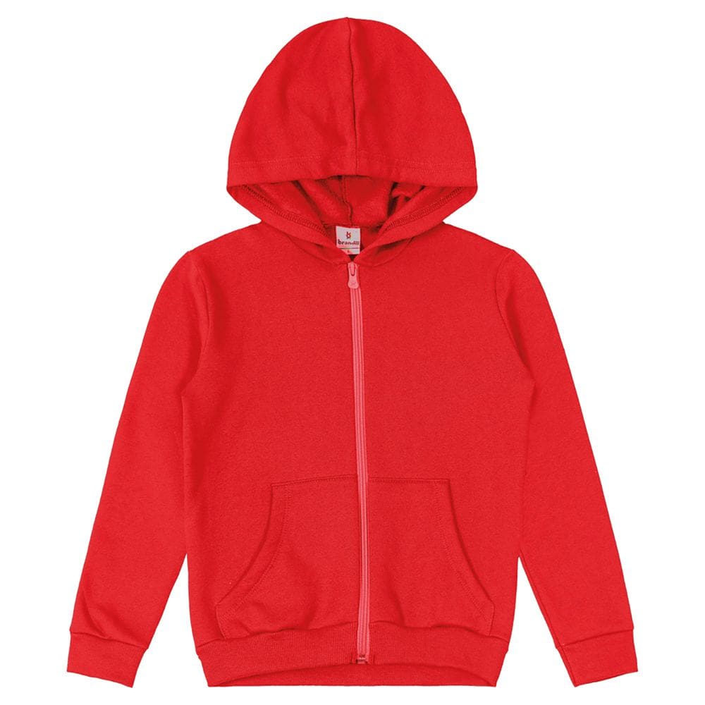 Jaqueta infantil menino em moletom Brandili Vermelho
