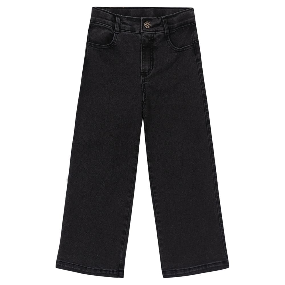 Calça jeans comfort infantil menina Brandili Preto