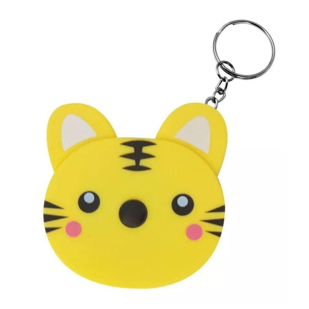 Fita Métrica De Bichinho Retratil Chaveiro Tigre 150 Cm Trena Para Costura