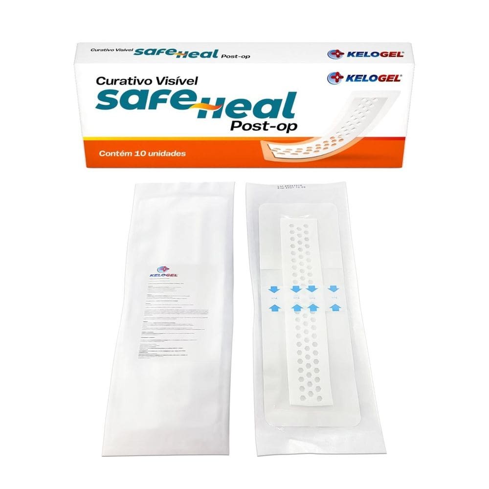 Curativo Visível Safe Heal Post-Op 10X30  5X25  1Un Kelogel