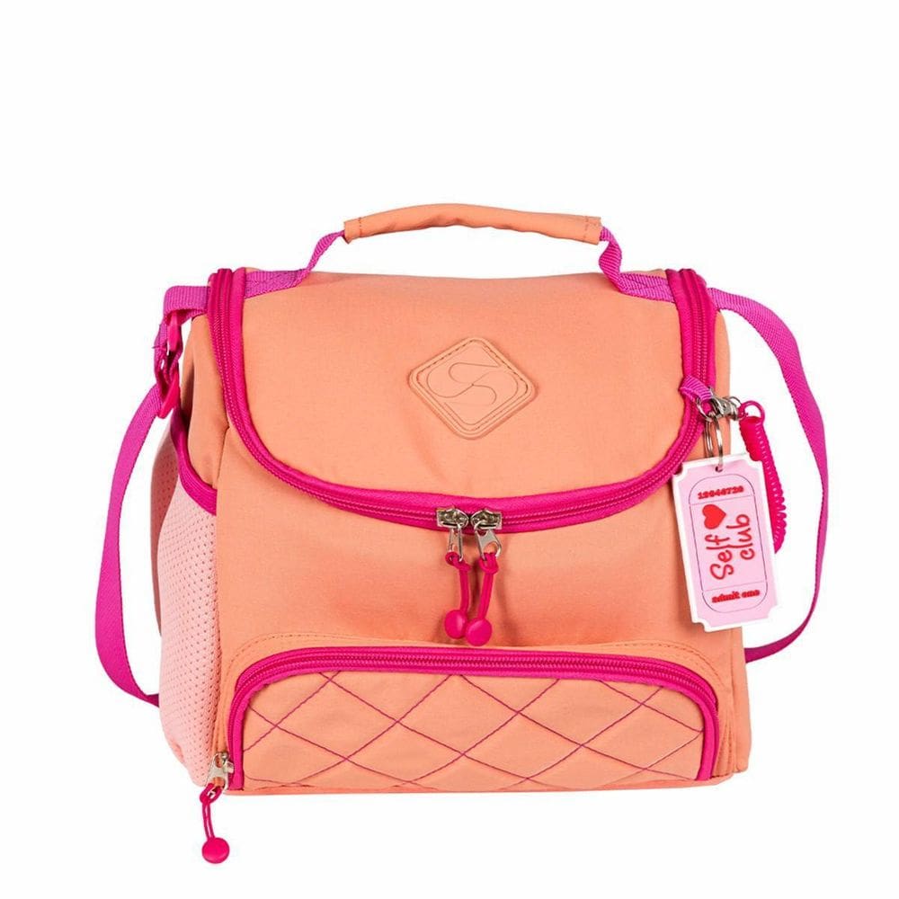 Lancheira Com Bolso Frontal Sestini Lover Laranja - Pêssego