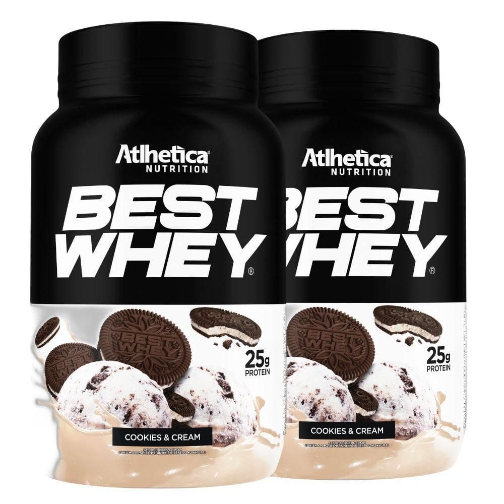 2 Whey Protein Isolado Hidrolisado Cookies 900G - Atlhetica