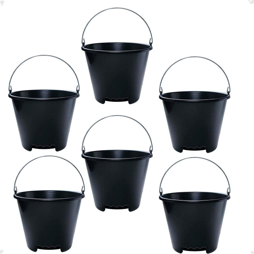 Kit 6 Balde Especial Para Transporte Plástico 12L Resistente