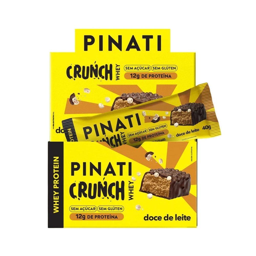 Barra Proteína Crunch Whey Protein Sabor Doce Leite Zero