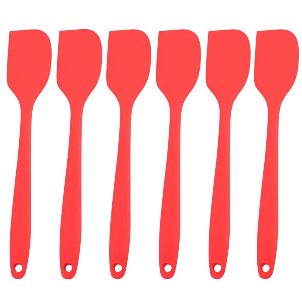 Espatula De Silicone Vermela Grande Kit 06 Un