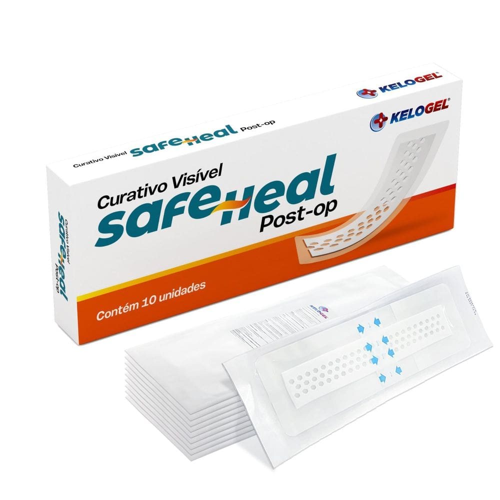 Curativo Visível Safe Heal Post-Op 10X30  5X25  10Un Kelogel